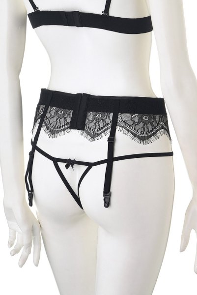 画像13: Oriah 3pcs set  | トップレスブラ＆ガーターベルト＆クロッチレスタンガ3点セット・黒 | Anais アナイス センシュアルランジェリー (13)