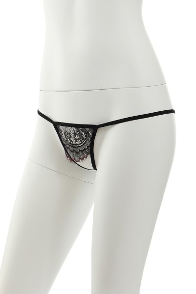 画像14: FANTASME babdoll  | ベビードール＆オープンクロッチタンガ2点セット・ワイン×ブラック | Anais アナイス センシュアルランジェリー (14)