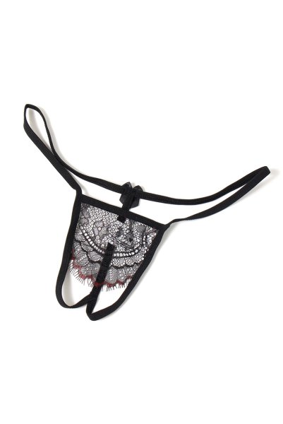 画像17: FANTASME babdoll  | ベビードール＆オープンクロッチタンガ2点セット・ワイン×ブラック | Anais アナイス センシュアルランジェリー (17)