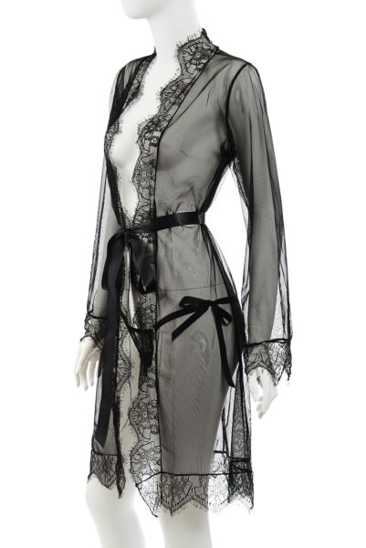 画像8: Dita Robe  | ガウン＆タンガ2点セット・ブラック | Anais アナイス センシュアルランジェリー (8)