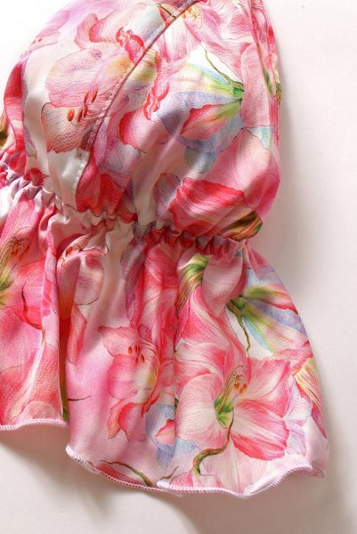 画像17: MIYU-Bra-Classic-Shorts | ブラレット＆ショーツセット・花柄・ピンク | Anais アナイス センシュアルランジェリー（在庫限り） (17)