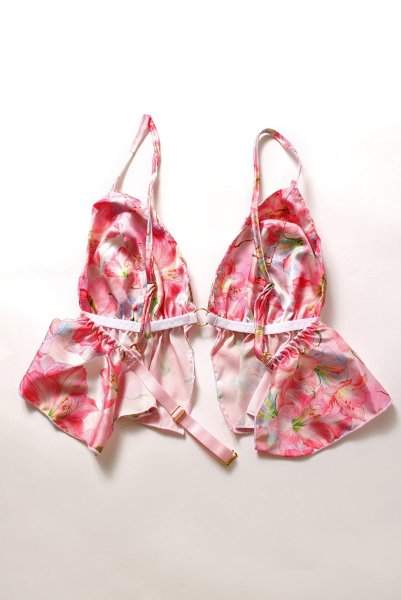 画像18: MIYU-Bra-Classic-Shorts | ブラレット＆ショーツセット・花柄・ピンク | Anais アナイス センシュアルランジェリー（在庫限り） (18)