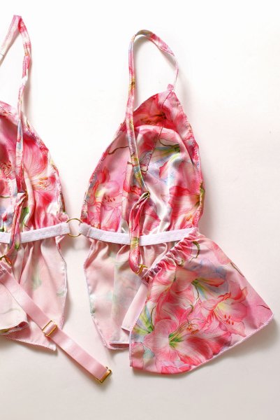 画像19: MIYU-Bra-Classic-Shorts | ブラレット＆ショーツセット・花柄・ピンク | Anais アナイス センシュアルランジェリー（在庫限り） (19)