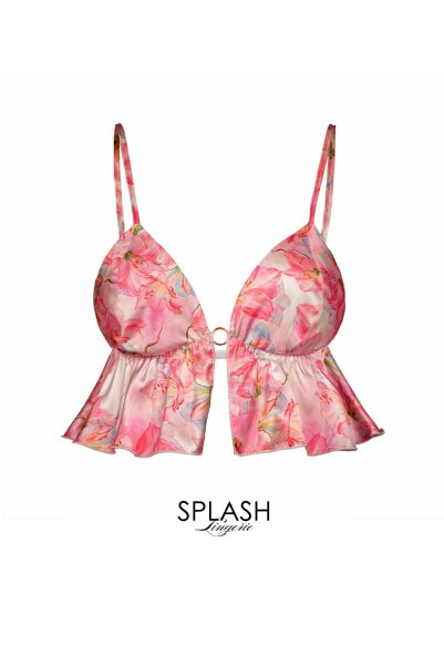 画像10: MIYU-Bra-Classic-Shorts | ブラレット＆ショーツセット・花柄・ピンク | Anais アナイス センシュアルランジェリー（在庫限り） (10)