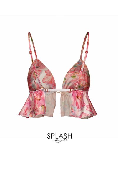 画像11: MIYU-Bra-Classic-Shorts | ブラレット＆ショーツセット・花柄・ピンク | Anais アナイス センシュアルランジェリー（在庫限り） (11)