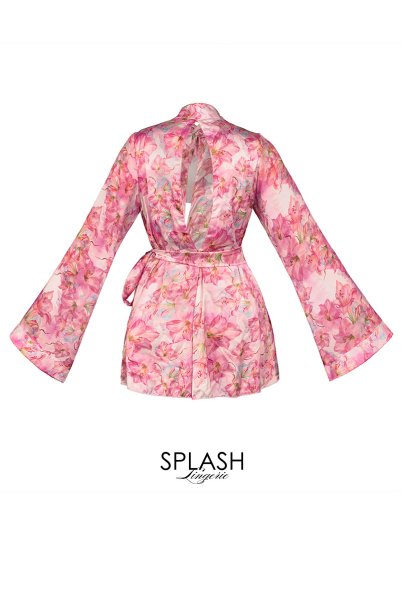 画像13: MIYU-short-robe | ショートローブ・花柄・ピンク | Anais アナイス センシュアルランジェリー(在庫限り) (13)