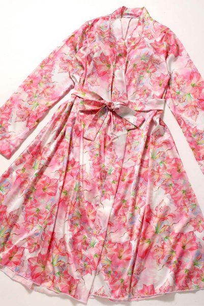 画像16: MIYU-one-robe | ロングガウン・ローブ・花柄・ピンク | Anais アナイス センシュアルランジェリー（在庫限り） (16)