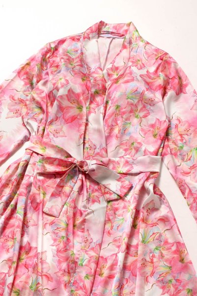 画像18: MIYU-one-robe | ロングガウン・ローブ・花柄・ピンク | Anais アナイス センシュアルランジェリー（在庫限り） (18)
