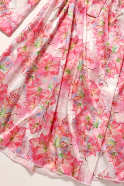 画像20: MIYU-one-robe | ロングガウン・ローブ・花柄・ピンク | Anais アナイス センシュアルランジェリー（在庫限り） (20)