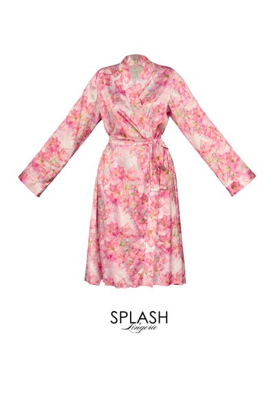 画像12: MIYU-one-robe | ロングガウン・ローブ・花柄・ピンク | Anais アナイス センシュアルランジェリー（在庫限り） (12)