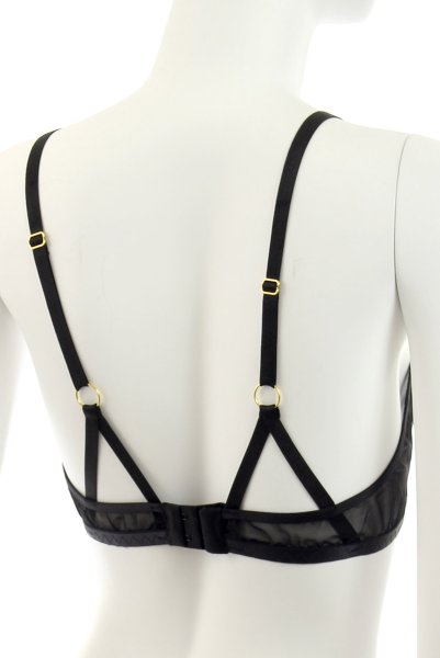 画像11: SPECIAL set  | ソフトブラ&ガーターリング付きショーツ2点セット・シースルー・ブラック | Anais アナイス センシュアルランジェリー (11)