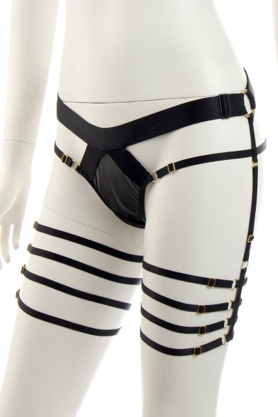 画像12: SPECIAL set  | ソフトブラ&ガーターリング付きショーツ2点セット・シースルー・ブラック | Anais アナイス センシュアルランジェリー (12)