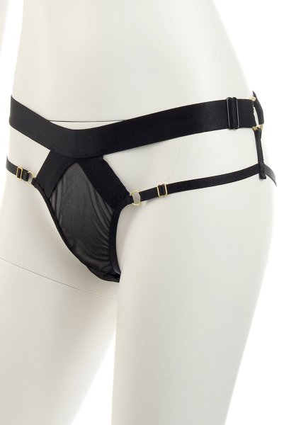 画像14: SPECIAL set  | ソフトブラ&ガーターリング付きショーツ2点セット・シースルー・ブラック | Anais アナイス センシュアルランジェリー (14)