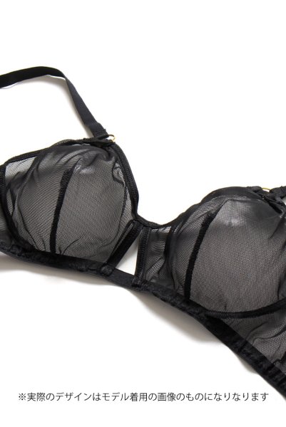 画像15: SPECIAL set  | ソフトブラ&ガーターリング付きショーツ2点セット・シースルー・ブラック | Anais アナイス センシュアルランジェリー (15)