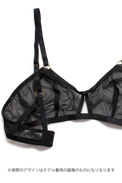 画像16: SPECIAL set  | ソフトブラ&ガーターリング付きショーツ2点セット・シースルー・ブラック | Anais アナイス センシュアルランジェリー (16)