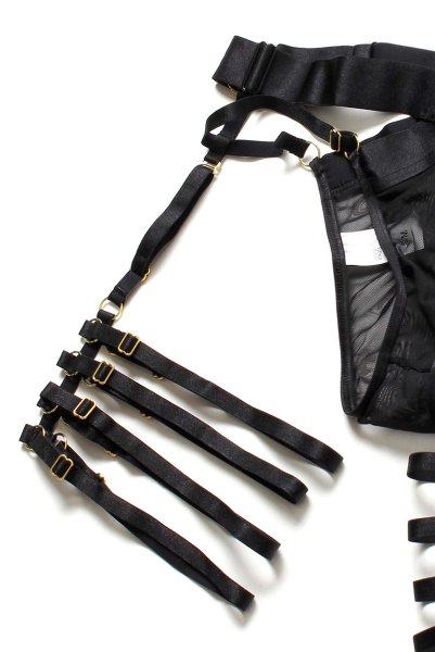 画像18: SPECIAL set  | ソフトブラ&ガーターリング付きショーツ2点セット・シースルー・ブラック | Anais アナイス センシュアルランジェリー (18)