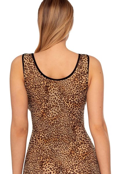 画像4: Cherish chemise  | レオパード柄スリップドレス・ヒョウ柄・ベージュ×ブラック | Anais アナイス センシュアルランジェリー (4)