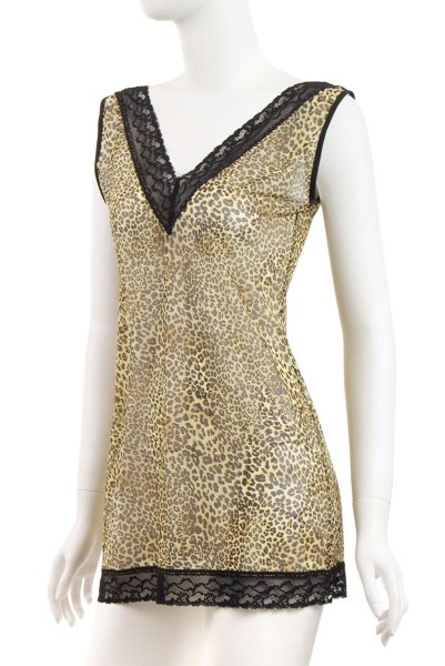 画像8: Cherish chemise  | レオパード柄スリップドレス・ヒョウ柄・ベージュ×ブラック | Anais アナイス センシュアルランジェリー (8)