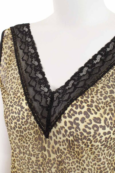 画像11: Cherish chemise  | レオパード柄スリップドレス・ヒョウ柄・ベージュ×ブラック | Anais アナイス センシュアルランジェリー (11)