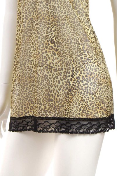 画像13: Cherish chemise  | レオパード柄スリップドレス・ヒョウ柄・ベージュ×ブラック | Anais アナイス センシュアルランジェリー (13)