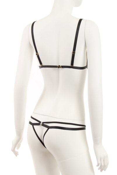 画像11: Cozmo set  | ソフトブラ&ネックストラップ&レッグガーター&タンガ4点セット・レオパード柄・オープンクロッチ | Anais アナイス センシュアルランジェリー (11)