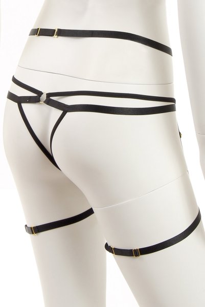 画像13: Cozmo set  | ソフトブラ&ネックストラップ&レッグガーター&タンガ4点セット・レオパード柄・オープンクロッチ | Anais アナイス センシュアルランジェリー (13)