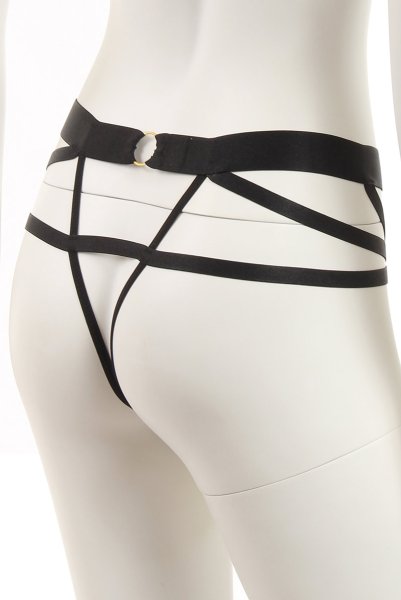 画像14: Izaro set  | ソフトブラ&オープンクロッチタンガ2点セット・ノンワイヤー・レオパード柄×ブラック | Anais アナイス センシュアルランジェリー (14)