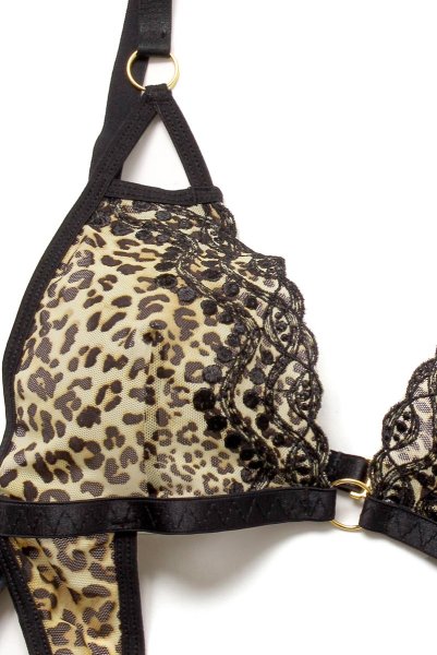 画像14: Lucky teddy  | テディ・ノンワイヤー・レオパード柄・ストラッピー | Anais アナイス センシュアルランジェリー (14)