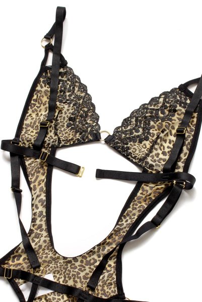 画像15: Lucky teddy  | テディ・ノンワイヤー・レオパード柄・ストラッピー | Anais アナイス センシュアルランジェリー (15)