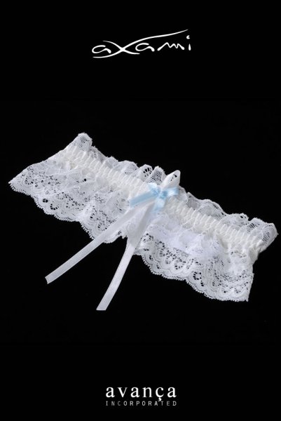 画像2: 在庫限り|V-6914  | ガーターリング・片足のみ・ブライダルインナー | Axami アクサミ (2)