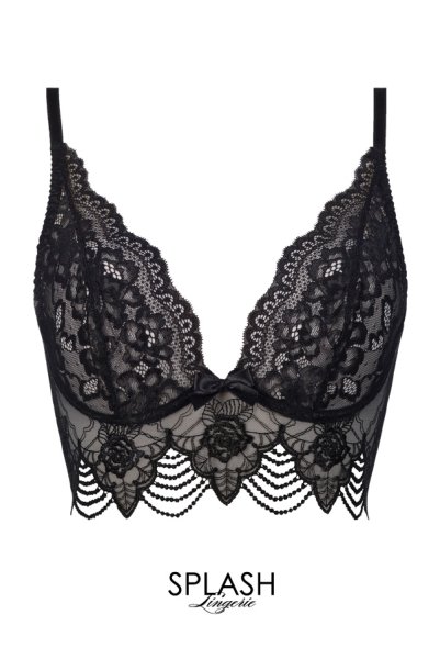 画像2: V-8621  | ロングブラジャー・ノンパテッドブラ・ワイヤー入り・総レース | Axami アクサミ| ※メール便対象商品※輸入下着・高級ランジェリー   (2)
