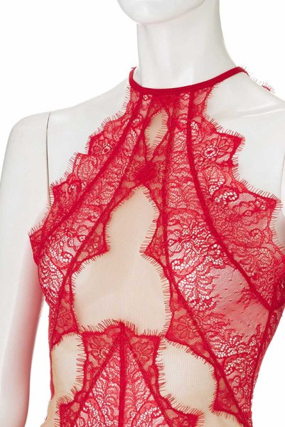 画像12: V-9590 | テディ・ボディ・シースルー・アイラッシュレース | AxamiSexy アクサミセクシー (12)