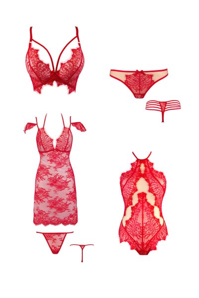 画像20: V-9589  | フレンチスリーブ風のベビードール&タンガ2点セット・アイラッシュレース | Axami アクサミ| 輸入下着・高級ランジェリー   (20)