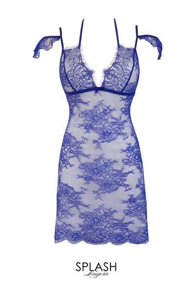 画像7: V-9609  | フレンチスリーブ風のベビードール&タンガ2点セット・アイラッシュレース | Axami アクサミ| 輸入下着・高級ランジェリー   (7)