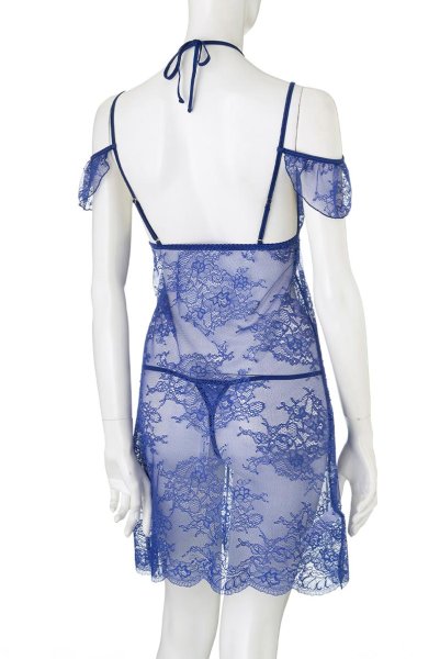 画像11: V-9609  | フレンチスリーブ風のベビードール&タンガ2点セット・アイラッシュレース | Axami アクサミ| 輸入下着・高級ランジェリー   (11)