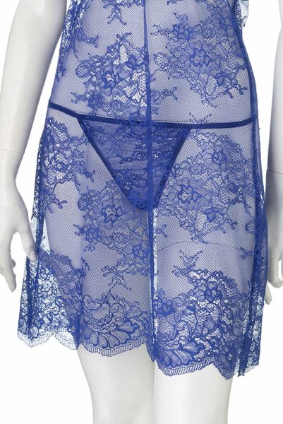 画像16: V-9609  | フレンチスリーブ風のベビードール&タンガ2点セット・アイラッシュレース | Axami アクサミ| 輸入下着・高級ランジェリー   (16)