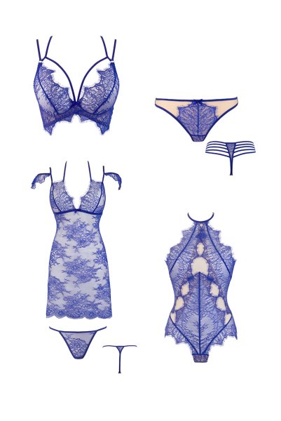 画像20: V-9609  | フレンチスリーブ風のベビードール&タンガ2点セット・アイラッシュレース | Axami アクサミ| 輸入下着・高級ランジェリー   (20)