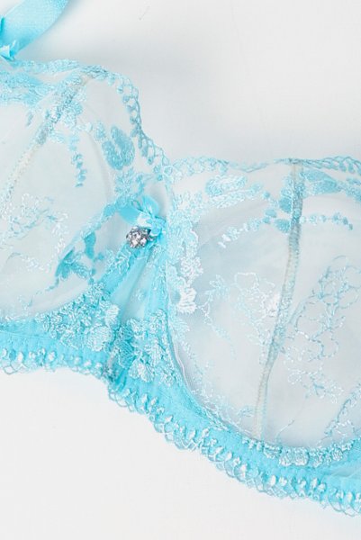 画像10: V-10131｜ 一枚レースブラ・ ライトブルー｜Axami アクサミ| 輸入下着・高級ランジェリー  (10)