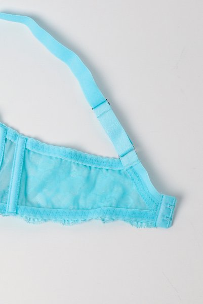 画像12: V-10131｜ 一枚レースブラ・ ライトブルー｜Axami アクサミ| 輸入下着・高級ランジェリー  (12)