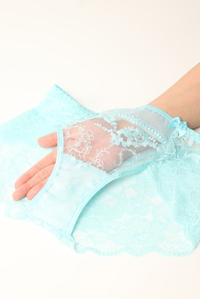 画像14: V-10133｜ノーマルショーツ・ ライトブルー｜Axami アクサミ【サイズ交換NG・メール便対象】 輸入下着・高級ランジェリー  (14)