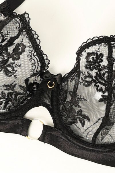 画像12: V-11041｜ 一枚レースブラ・ ブラック｜Axami アクサミ【サイズ交換OK】輸入下着・高級ランジェリー  (12)