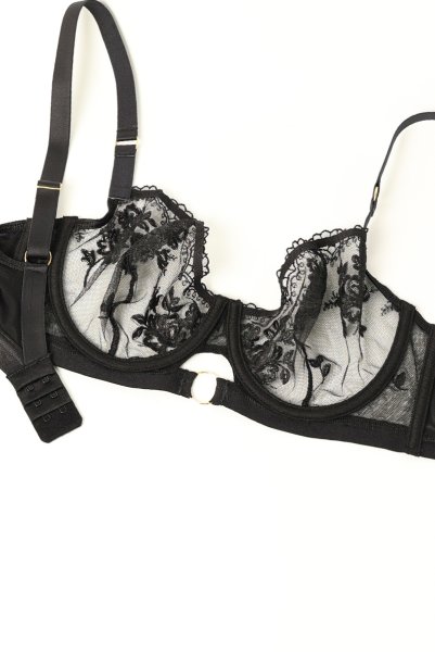 画像13: V-11041｜ 一枚レースブラ・ ブラック｜Axami アクサミ【サイズ交換OK】輸入下着・高級ランジェリー  (13)