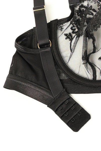 画像15: V-11041｜ 一枚レースブラ・ ブラック｜Axami アクサミ【サイズ交換OK】輸入下着・高級ランジェリー  (15)