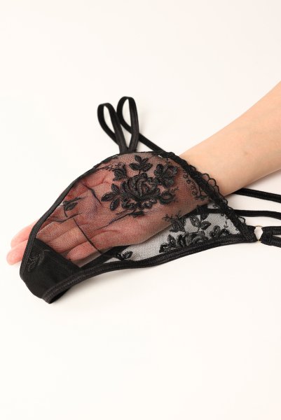 画像16: V-11048｜タンガ(Tバック)・ ブラック｜Axami アクサミ【サイズ交換NG・メール便対象】 輸入下着・高級ランジェリー  (16)