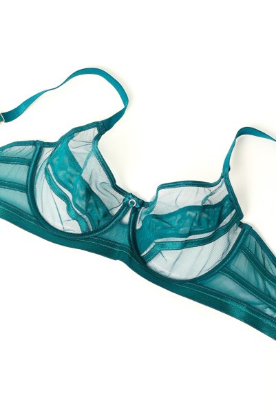 画像8: V-11061｜ 一枚レースブラ・ グリーン｜Axami アクサミ| 輸入下着・高級ランジェリー  (8)