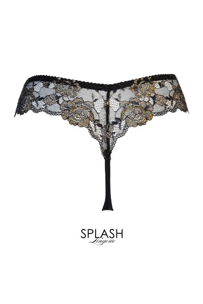 画像2: V-11138｜タンガ(Tバック)・ ブラック×ゴールド｜Axami アクサミ【サイズ交換NG・メール便対象】 輸入下着・高級ランジェリー  (2)