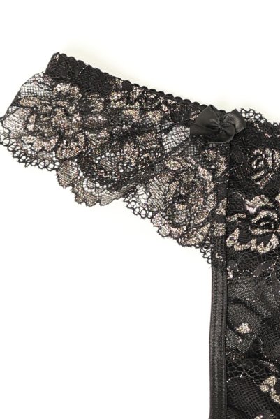 画像10: V-11138｜タンガ(Tバック)・ ブラック×ゴールド｜Axami アクサミ【サイズ交換NG・メール便対象】 輸入下着・高級ランジェリー  (10)