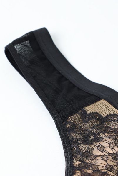 画像14: V-11845｜ブラジリアンタンガ(Tバック)・ ブラック×ベージュ｜Axami アクサミ【サイズ交換NG・メール便対象】 輸入下着・高級ランジェリー  (14)