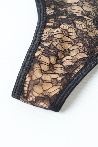 画像15: V-11845｜ブラジリアンタンガ(Tバック)・ ブラック×ベージュ｜Axami アクサミ【サイズ交換NG・メール便対象】 輸入下着・高級ランジェリー  (15)