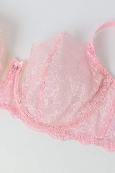 画像9: V-11031｜ 一枚レースブラ・パッドなし・ ピンク｜Axami アクサミ【サイズ交換OK・メール便対象】輸入下着・高級ランジェリー  (9)